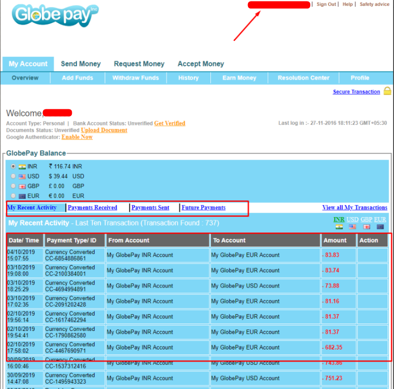 Transaction History Globepay – Official Olymp Trade Blog