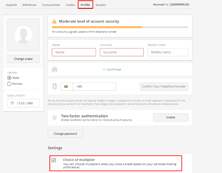 How to add multiplier - Official Olymp Trade Blog