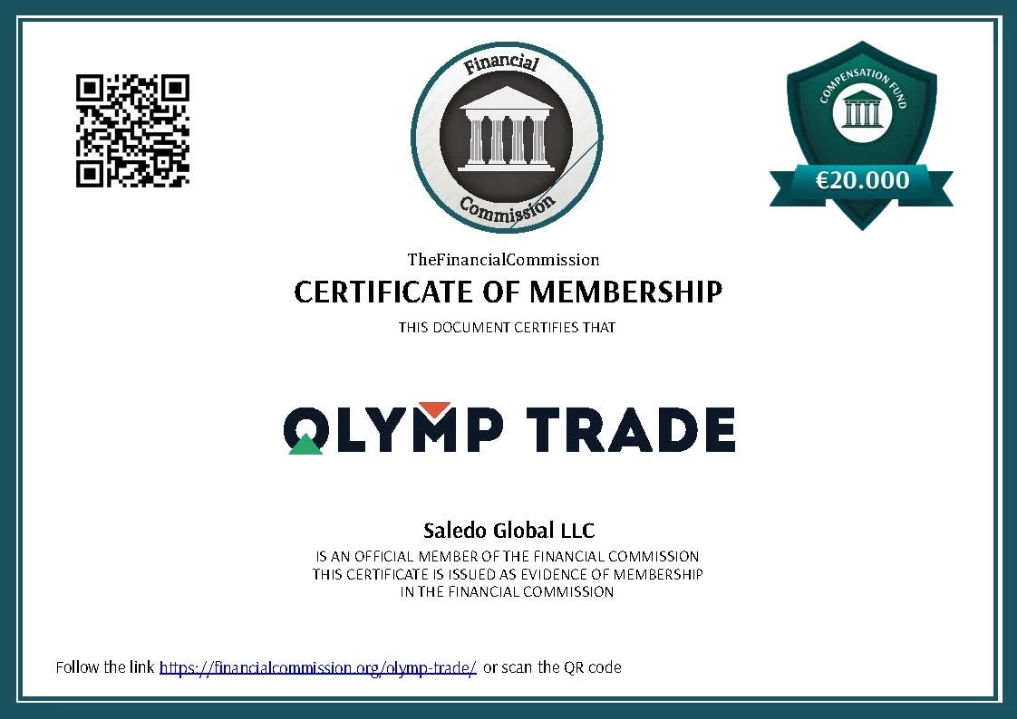 Certificate of membership – Official Olymp Trade Blog